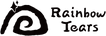Black horizontal combination logo for Rainbow Tears, a unique designer jewelry brand exploring emotion and light.