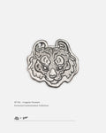 Bespoke irregular 990 fine silver pendant on a white background, personalized by Dzoo, available at Rainbow Tears.