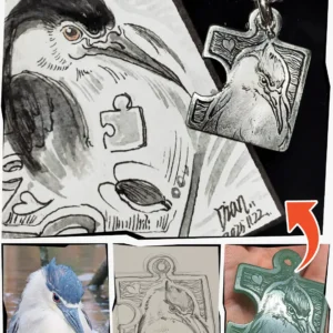 From the night heron image to the completed silver pendant, there are four steps involved in creating a personalized puzzle piece necklace.