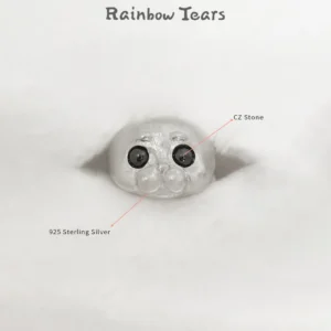 The material of the Ploop ring is shown in the picture, showing the details of 925 sterling silver and black zircon