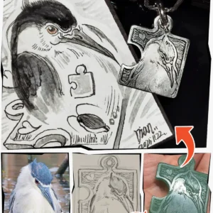 From the night heron image to the completed silver pendant, there are four steps involved in creating a personalized puzzle piece necklace.