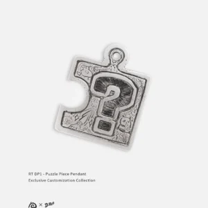Customizable puzzle necklace pendant, question mark represents the pattern can be customized