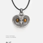 Sterling Silver Owl Pendant with Tiger's Eye Stone | RT-DO2